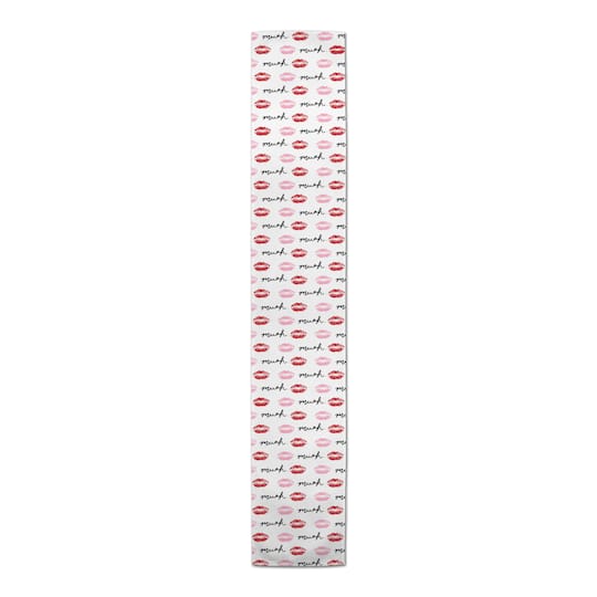 90" Pink & Red Lips Poly Twill Table Runner